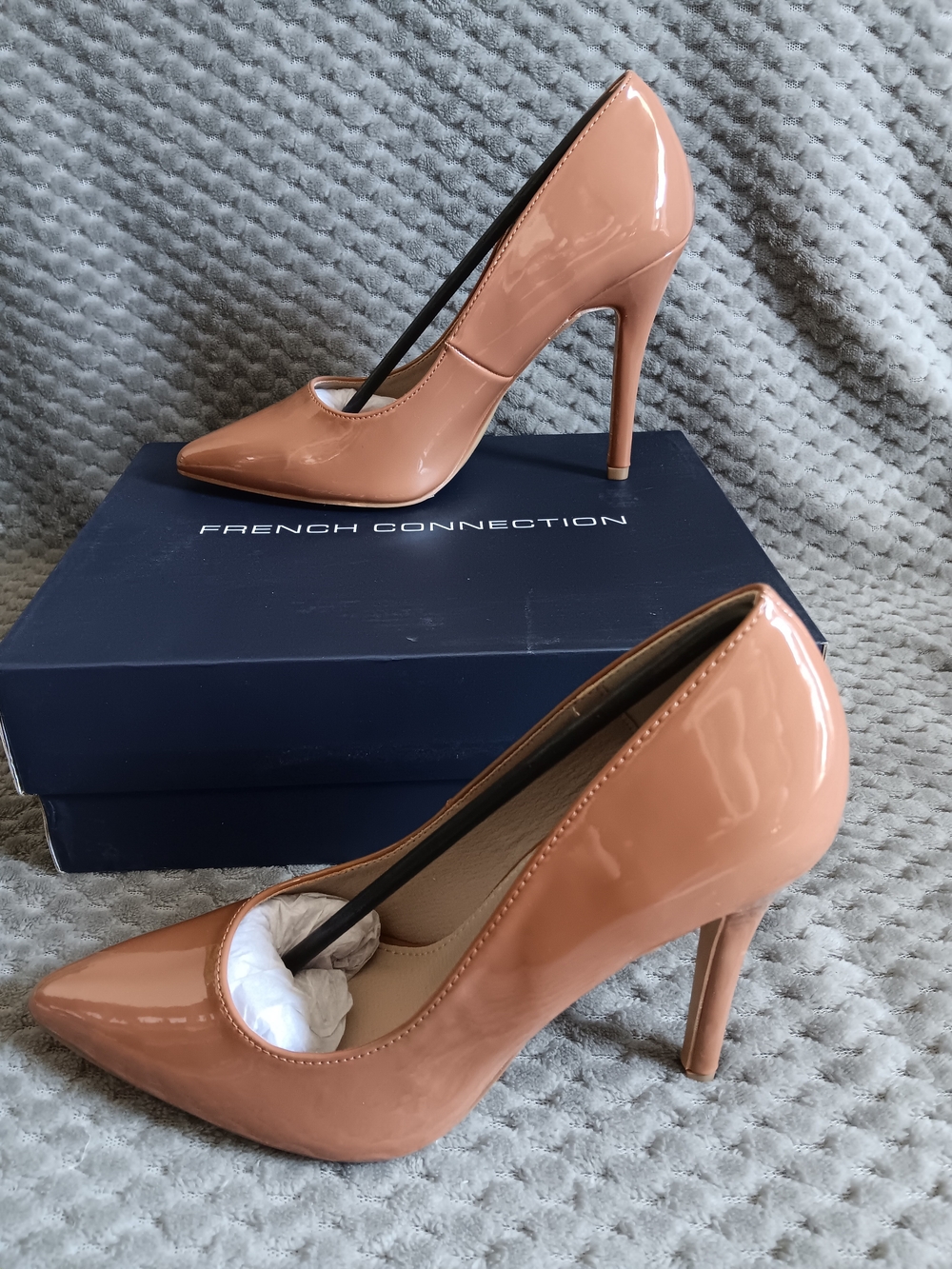 French Connection Blush Patent Pointed-Toe Stiletto Heels